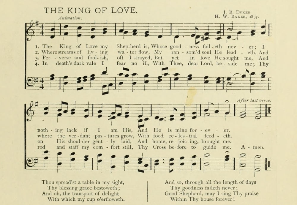 King of Love Christmas in Song 1891 Canvas Art -  (18 x 24)
