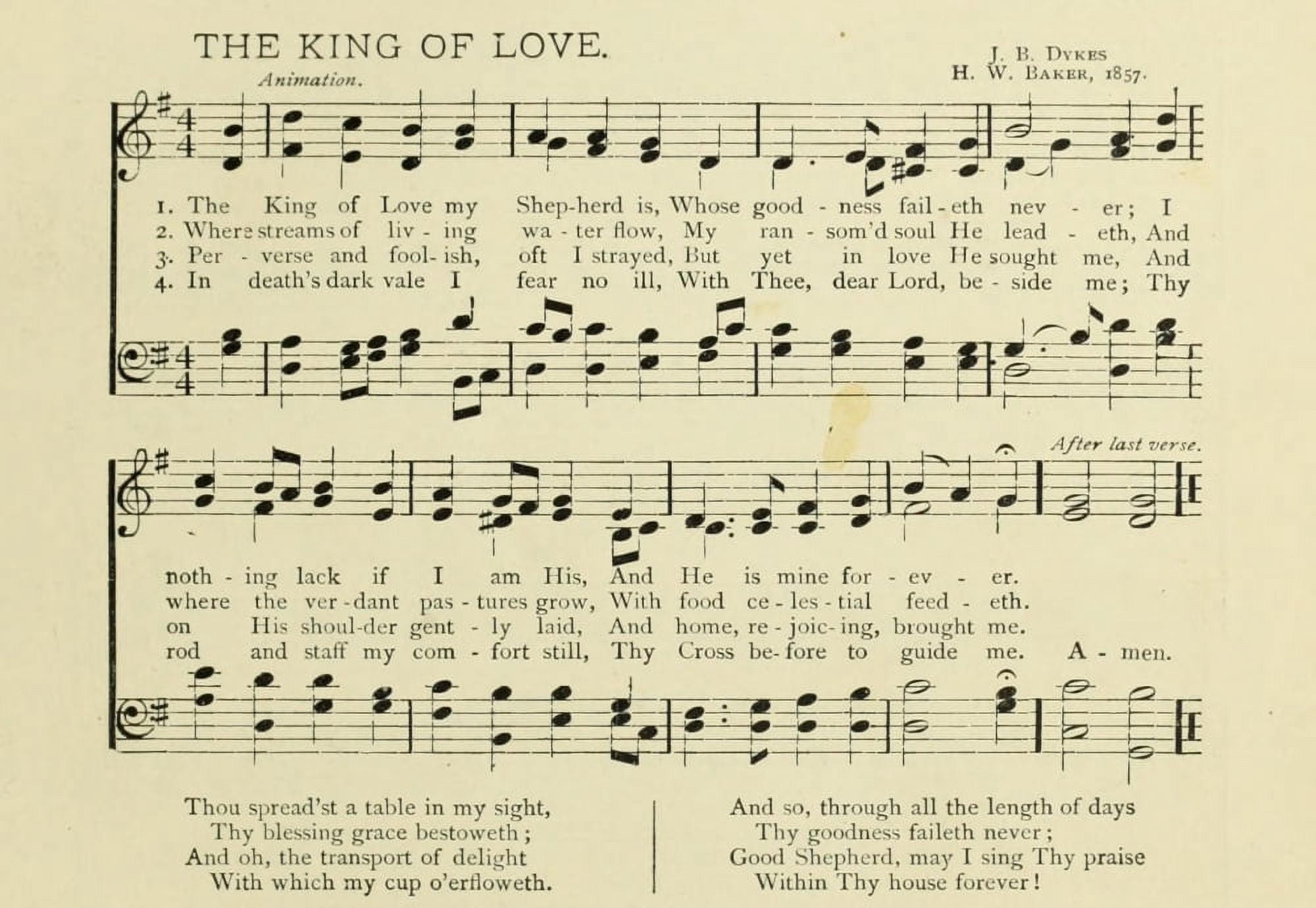 King of Love Christmas in Song 1891 Canvas Art - (24 x 36)