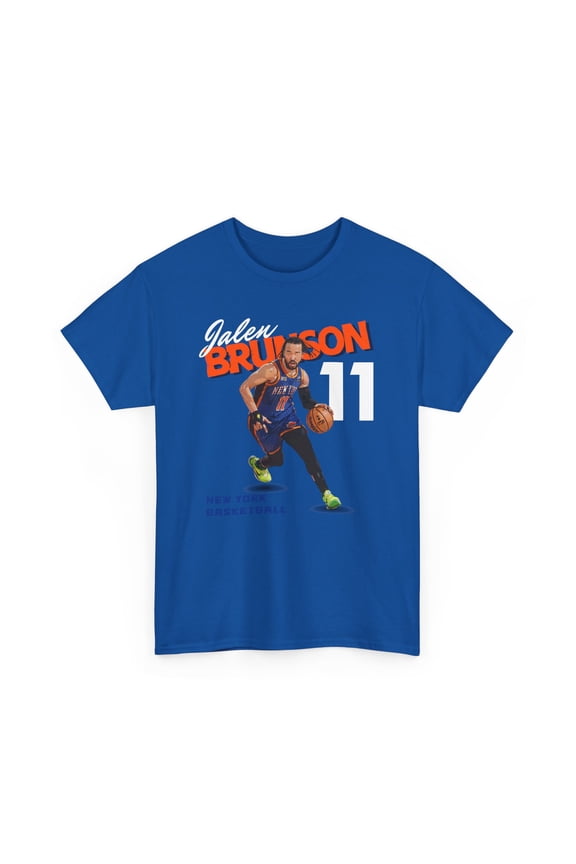 King of New York Jalen Brunson #11 basketball fan Gift Unisex Cotton Tee