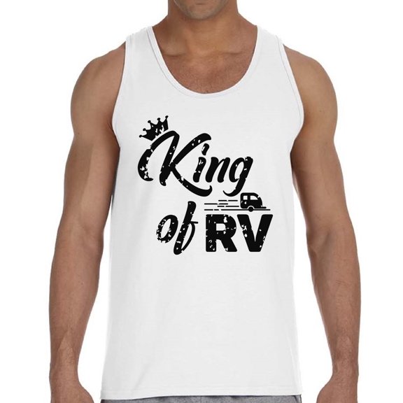 King of RV Hot Camping Tank Top for Men - S M L XL 2XL Graphic Tee - Best Weekend Outfit Tee Top Gift