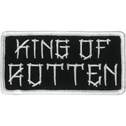 King of Rotten, Patch - King of Rotten, Embroidered High Thread Iron-on/Sew-on Biker's Patch - 4"x2"
