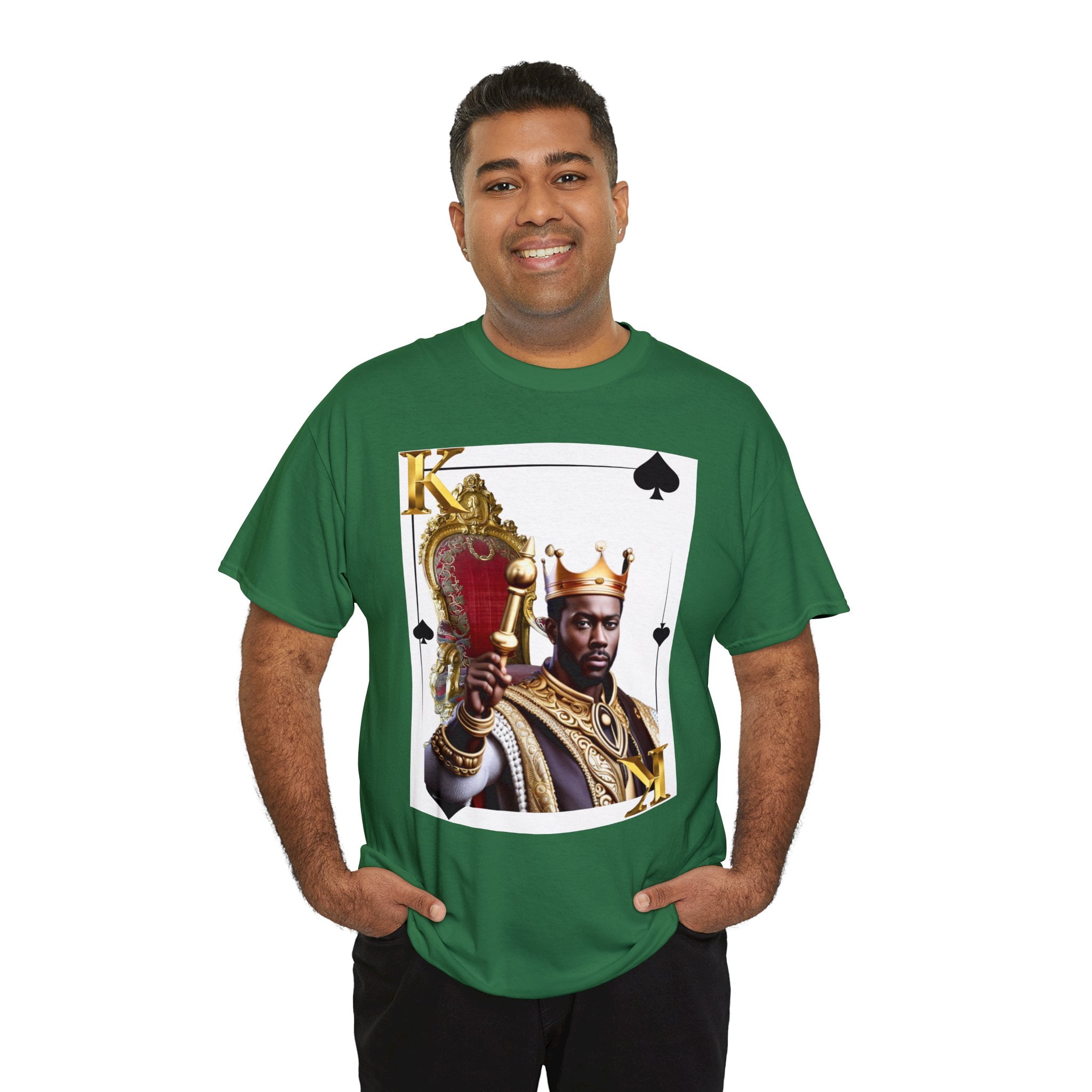 King of Spades African American graphic playing card tee, mens tshirts