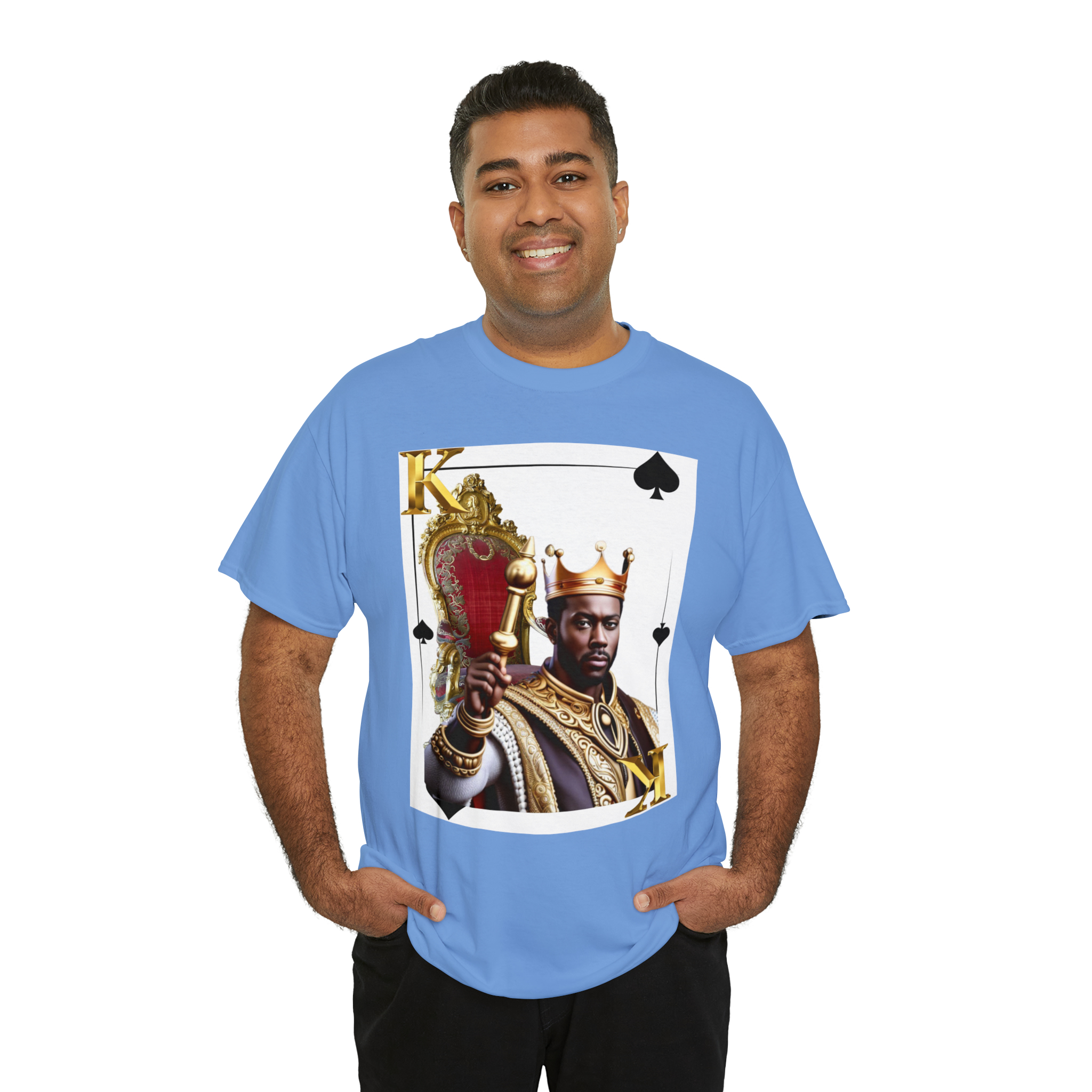 King of Spades African American graphic playing card tee, mens tshirts