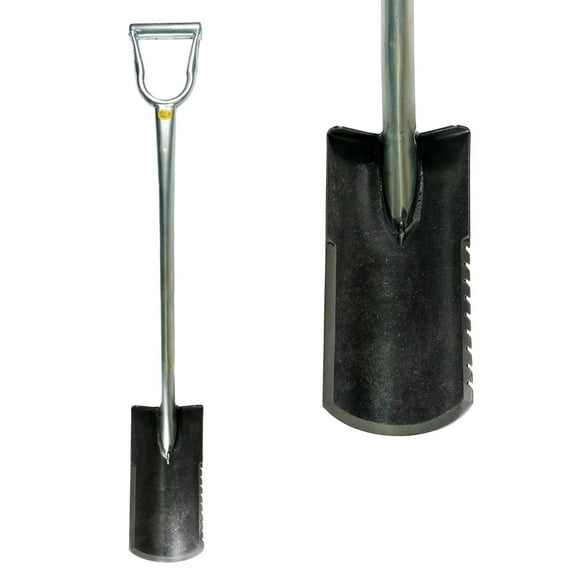 King of Spades Ground Shark Model 38 Shovel Heavy-Duty Digging Tool with Serrated Blade for Metal Detecting, Landscaping & Outdoor Use