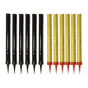 King of Sparklers Black & Gold Sparkling Birthday Candles, Pack of 12 (6 Black & 6 Gold)