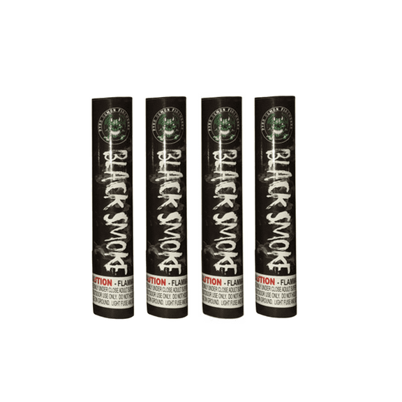 King of Sparklers Black Smoke Bomb Halloween Party Gender Reveal Supplies Colorful Effect Confetti Smoker (Black 4PC)