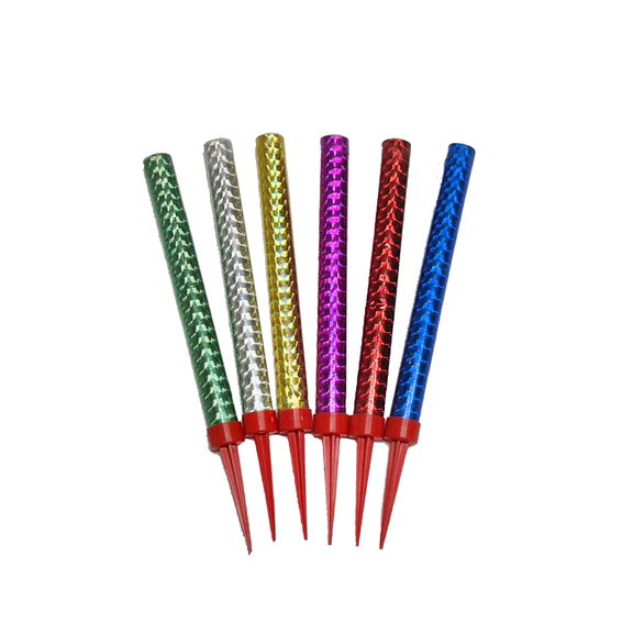 King of Sparklers Multicolored Cake Sparklers 6-Pack for Birthday, Weddings and Special Celebrations