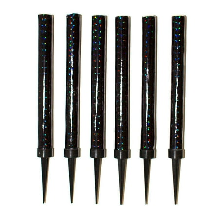 King of Sparklers Pack of 6 Black Wrapping Sparkling Candles for Bottle Service & Birthday (Pack of 6, Black)