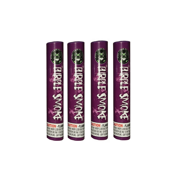 King of Sparklers Purple Smoke Bomb Halloween Party Gender Reveal Supplies Colorful Effect Confetti Smoker (Purple 4PC)