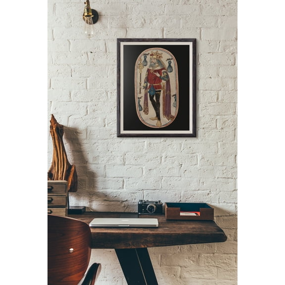 King of Tethers Tarot Card Print Witchy Wall Art Decor, Unframed Canvas 8x10in