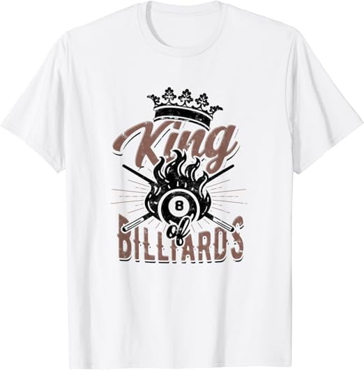 King Of Billiards – 8-ball Pool Balls And Chalk T-shirt - Walmart.com