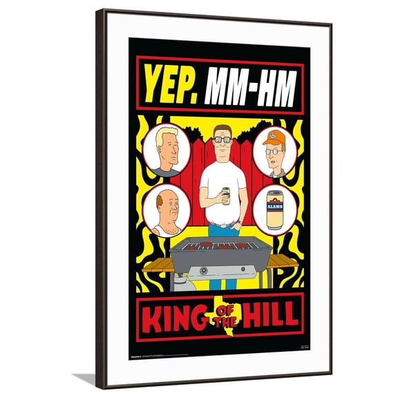 King of the Hill (1997) - Alamo Beer Backyard Crew Canvas Wall Poster, 22.375" x 34"