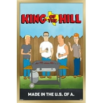 King of the Hill (1997) - Backyard Street Scene Wall Poster, 14.725" x 22.375" Framed