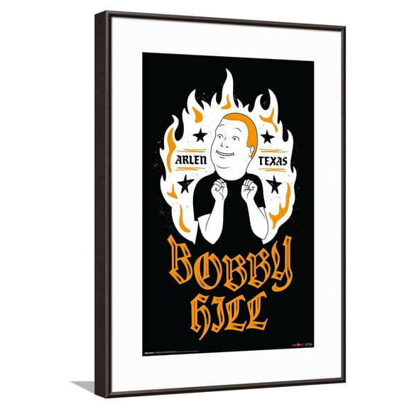 King of the Hill (1997) - Bobby Hill Arlen Texas Flame Canvas Wall Poster, 14.725" x 22.375"