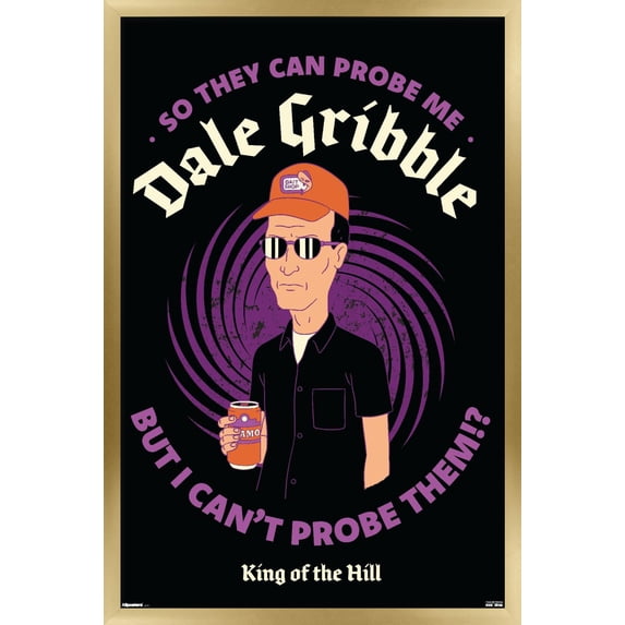 King of the Hill (2025) - Dale Gribble Probe Wall Poster, 22.375" x 34" Framed