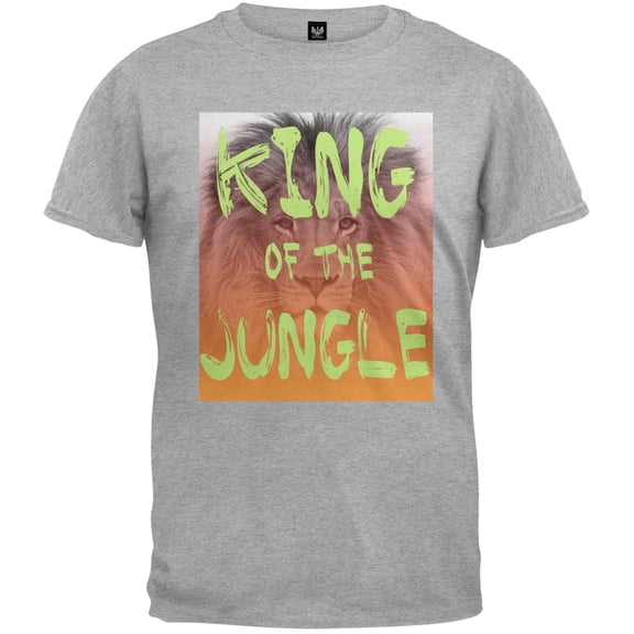 King of the Jungle Grey T-Shirt - Large