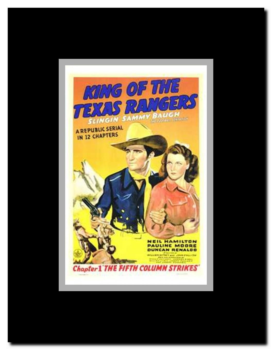 King of the Texas Rangers Framed Movie Poster