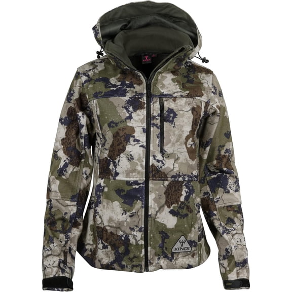 King's Camo Hunter Wind-Defender Pro Fleece Weatherproof Windproof Detachable Hood Jacket, Men's 3X-Large