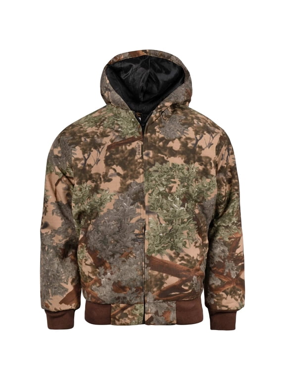 KINGS CAMO Kids Insulated Hooded Jacket, Color: Desert Shadow, Size: L (KCK220-DS-L)