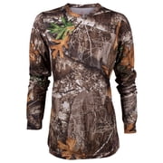 KINGS CAMO Womens Hunter Long Sleeve Tee, Color Realtree Edge, Size S KCL2130-RE-S