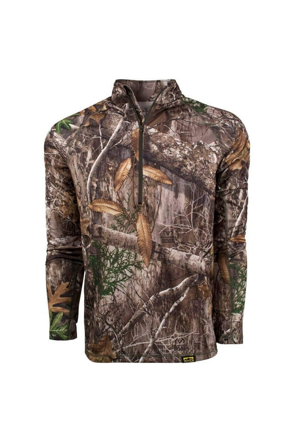 XKG Elevation 1/4 Zip Long Sleeve Shirt (Realtree Edge, XX-Large)