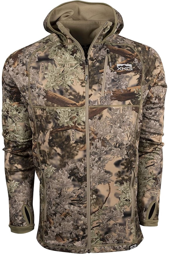 Kings Camo XKG Pinnacle Full Zip Performance Hunting Jacket, Desert Shadow, X-Large