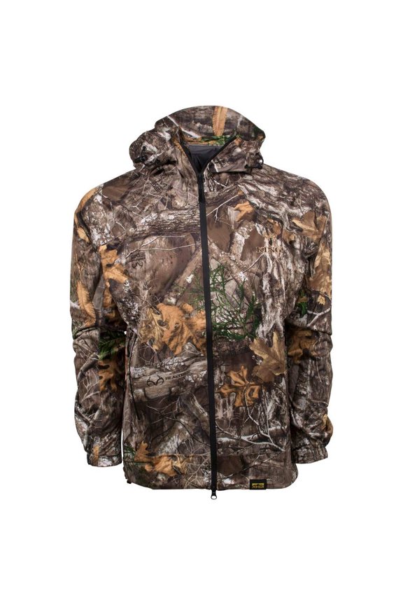 King's Camo XKG Windstorm Camo Rain Jacket, Realtree Edge, Medium