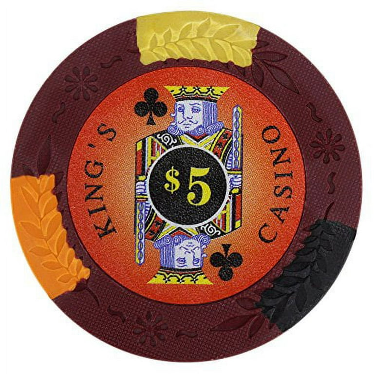 Brybelly King’s Casino Premium Poker Chip 14-Gram Heavyweight Clay Composite – Pack of 50