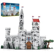 King s Castle Building Set for Adults, 3999PCS Medieval Foldable Castle Model with Two Play Modes, Three-Tier Design, Collectible Architecture Display Toy, Gift for History Lovers