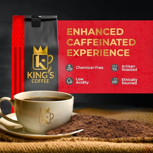 King’s Coffee Ground Coffee, Flavored Coffee Made with Colombian