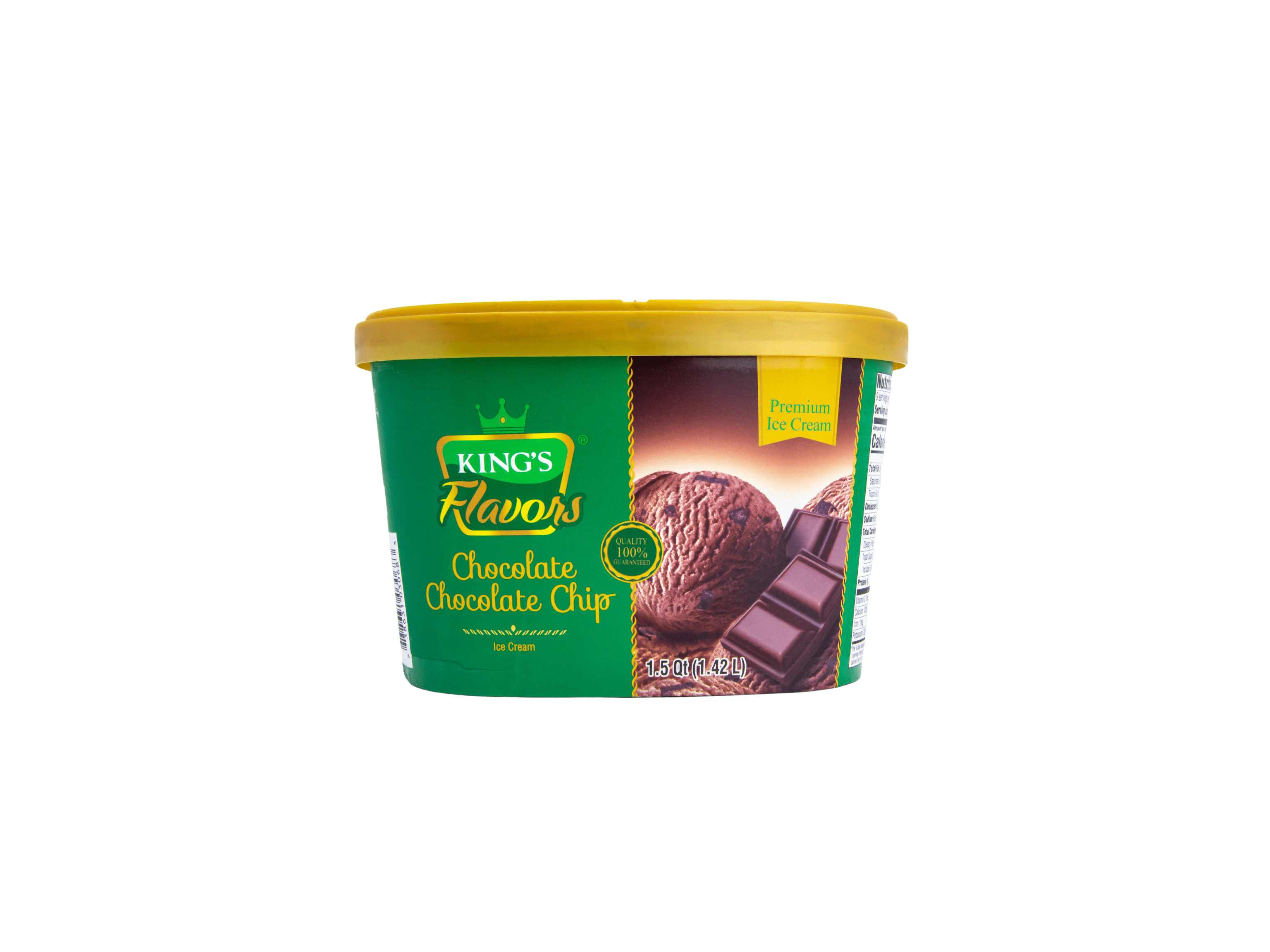 King's Flavors Chocolate Chocolate Chips Premium Ice Cream 48oz
