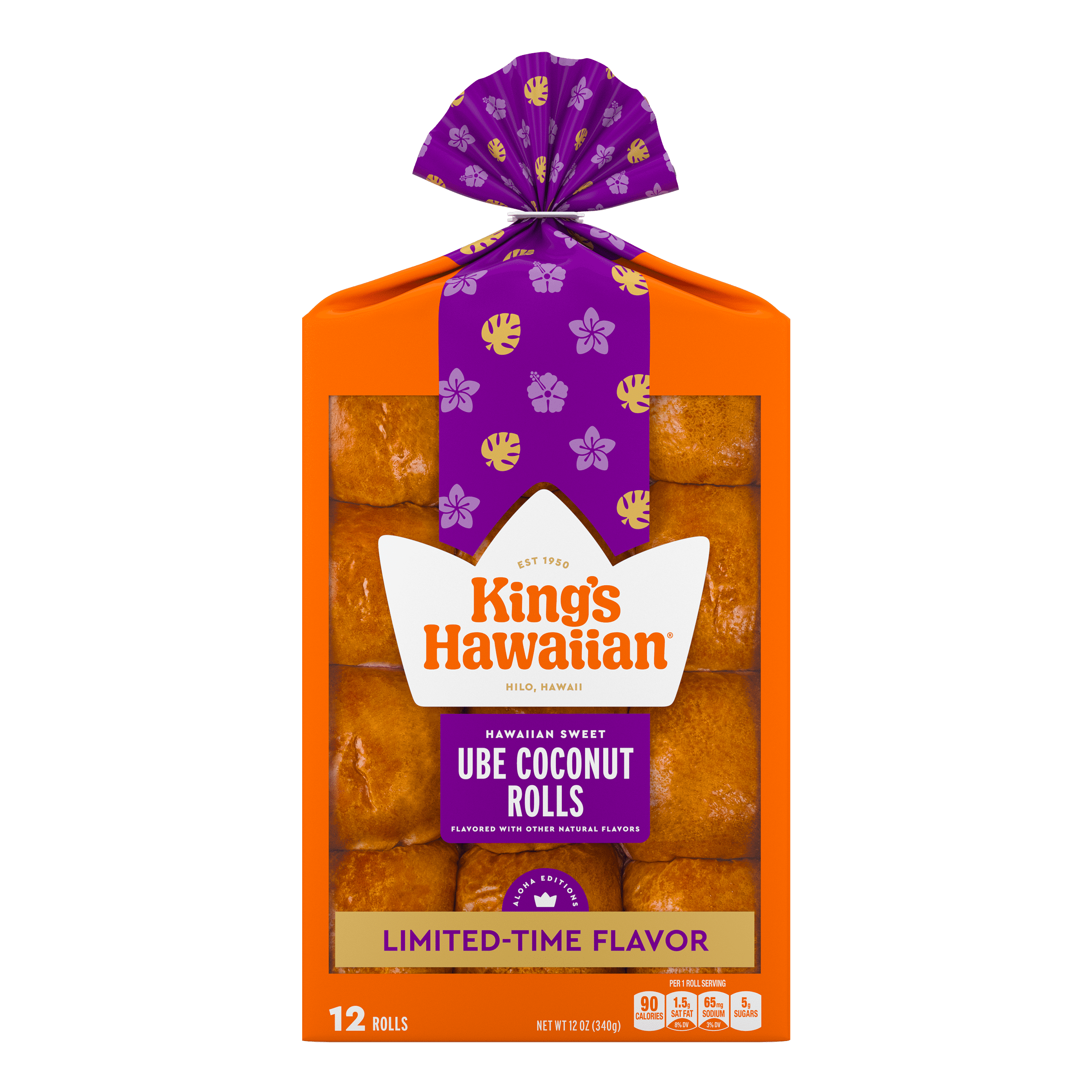 King’s Hawaiian® Hawaiian Sweet Ube Coconut Rolls