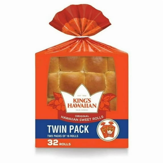 King's Hawaiian Original Hawaiian Sweet Dinner Rolls 24 Count, 24 oz, Shelf-Stable ( 1 Pack )
