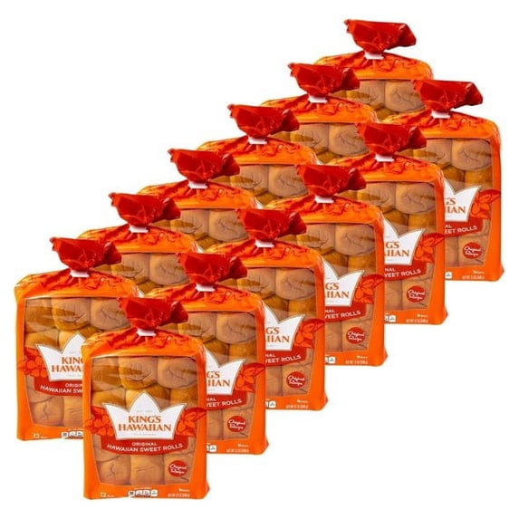 King's Hawaiian Original Hawaiian Sweet Rolls 12 Count (Pack of 12)
