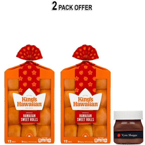 King's Hawaiian Original Hawaiian Sweet Rolls 12 Count, 12oz, Shelf-Stable