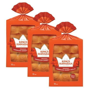King's Hawaiian Original Hawaiian Sweet Rolls 12 Count (Pack of 3)