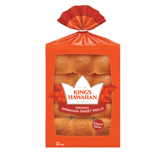 King's Hawaiian Original Hawaiian Sweet Rolls 12 Count (Pack of 4)