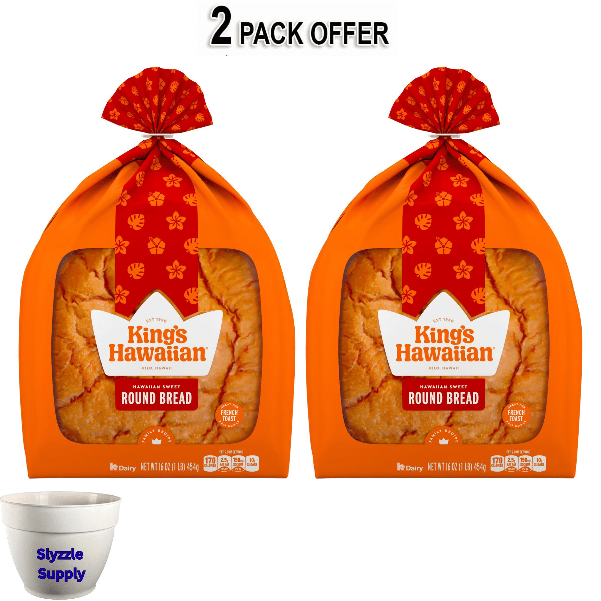 King's Hawaiian Round Hawaiian Sweet Bread, 16 oz