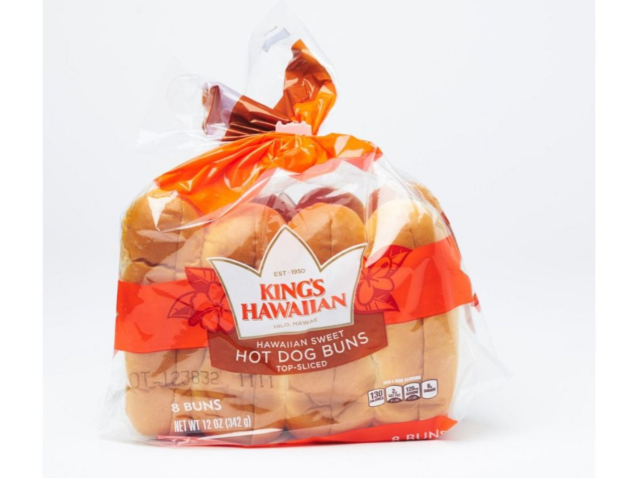 King's Hawaiian Sweet Split Hot Dog Buns Case 12oz (PACK OF 12