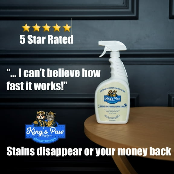 King's Paw - Stain and Odor Remover - Enzyme Cleaner - Stain and Odor Removal for Home - Carpet Stain Remover for Dog and Cat Pee - Completely Removes Urine with Enzymes
