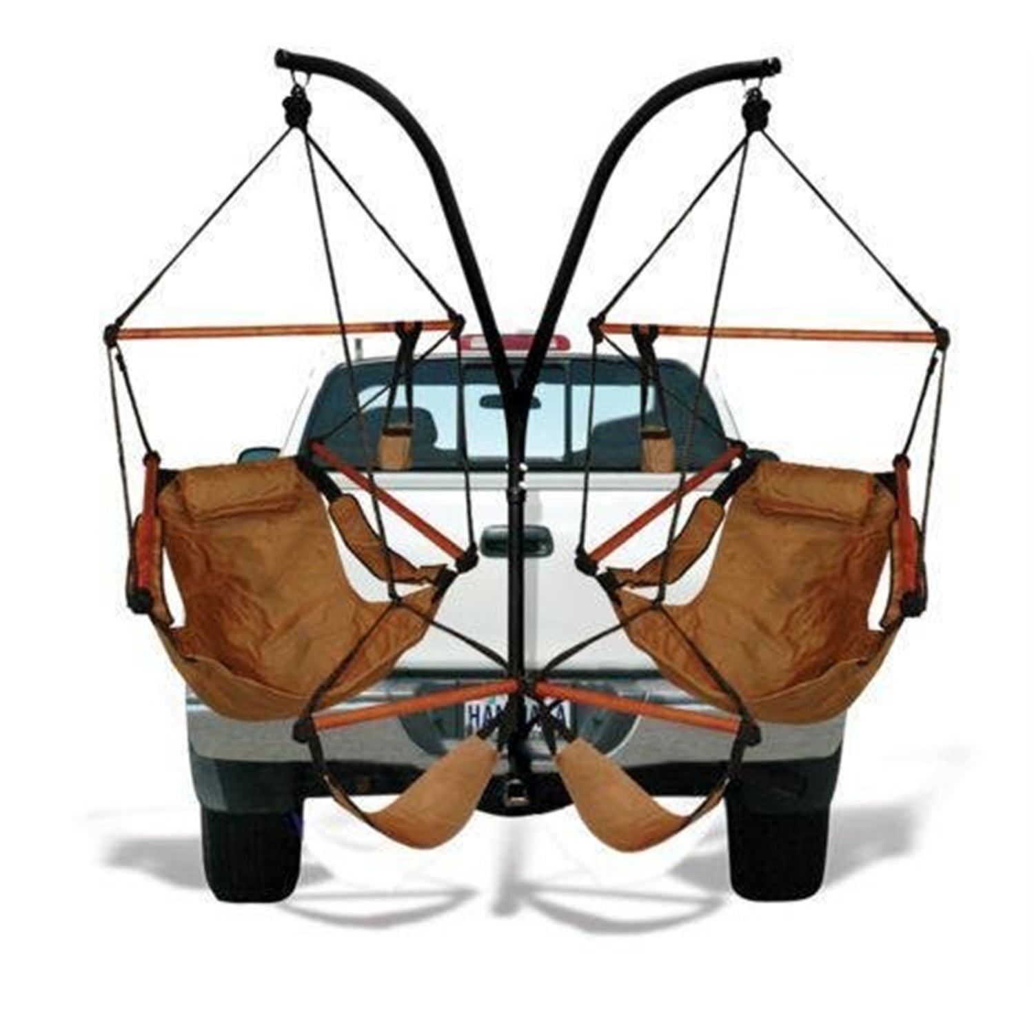 King's Pond 40503-KP Hammaka Trailer Natural Tan Hitch Hanging Chair Stand with Hammaka Chairs