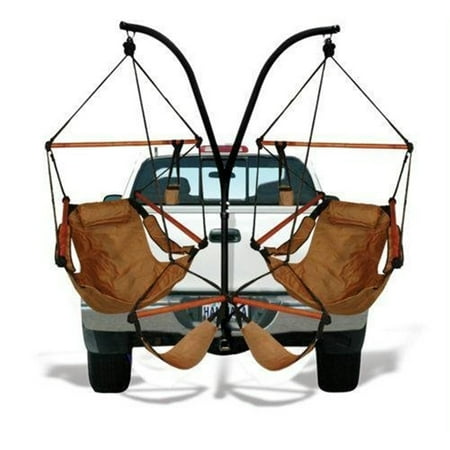 King's Pond 40503-KP Hammaka Trailer Natural Tan Hitch Hanging Chair Stand with Hammaka Chairs