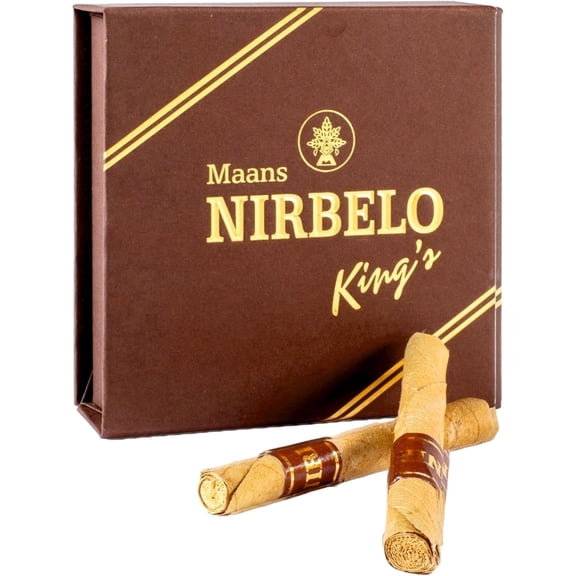 Kings Premium Herbal Cigar, 95mm, Tobacco & Nicotine Free Herbal Smoke Alternative, Ebony Leaf Wrapped, Corn Husk Filter, 5 Count