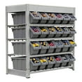 thumbnail image 1 of King's Rack 4-Tier Metal Organizer Shelving Rack with 24 Bins in Gray, 1 of 5