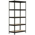 thumbnail image 1 of King's Rack 5-Tier Metal Boltless Storage Shelving in Black/Wooden, 1 of 7