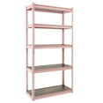 thumbnail image 1 of King's Rack Pink 5-Tier Boltless Tier Height Adjustable Steel Frame Garage Storage  Shelving Units (36" W x 18" D x 72"), 1 of 6