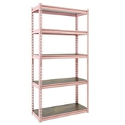 Kings Rack Pink 5-Tier Metal Boltless Storage Shelving