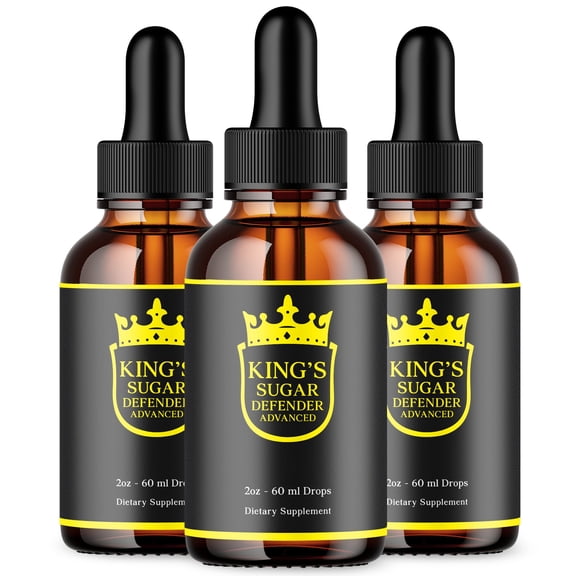 King's Sugar Defender Advanced Formula Drops Natural Support Supplement 90 Servings