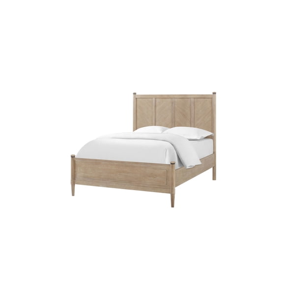 King sized lo-post bed with sand finish - Provides a comfortable sleeping space