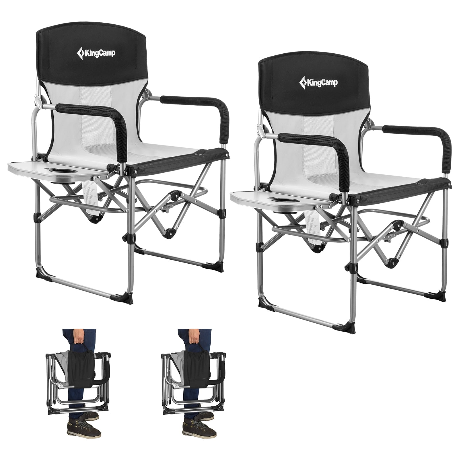 KingCamp 2-Pack Portable Heavy-Duty Black Camping 